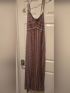 BloomChic Striped Boho Maxi Dress